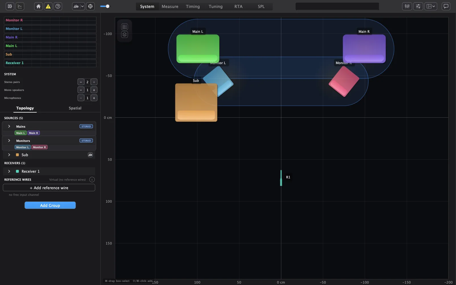 AudioMap 2 System tab